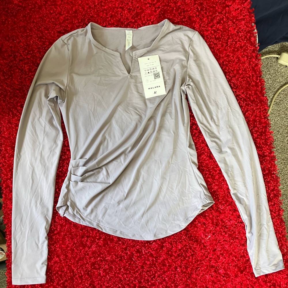 HALARA brand lavender long sleeve top